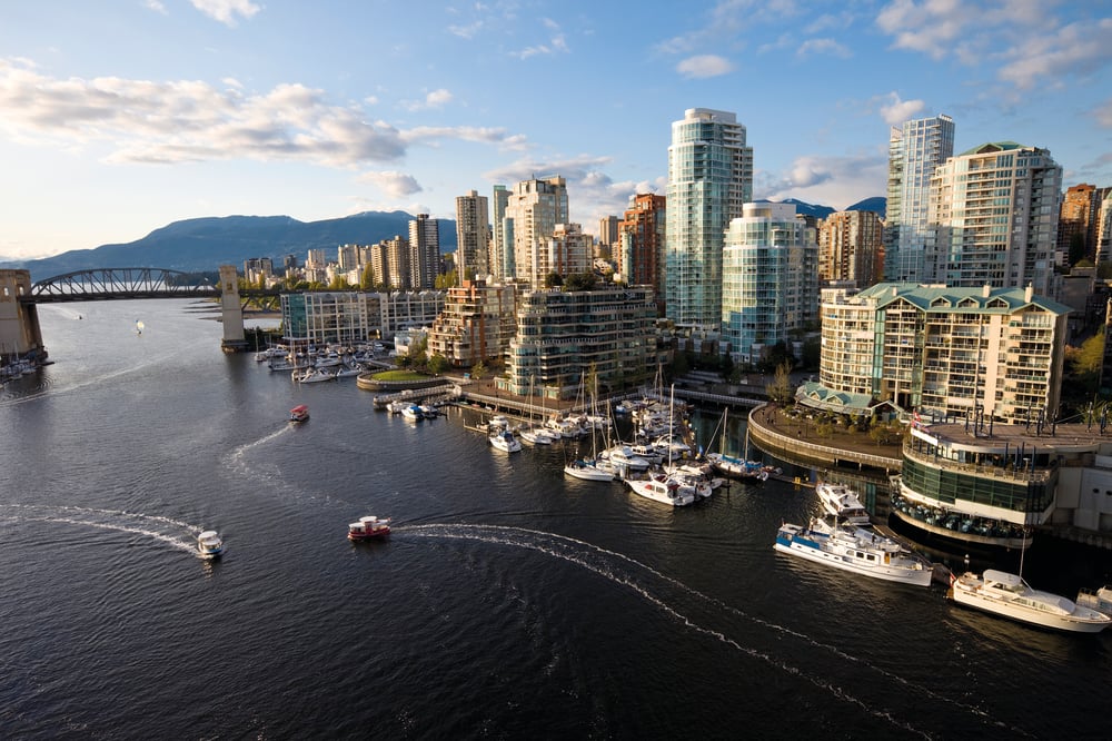 Eurocentres Vancouver photos. Aerial_ City_ Harbour.