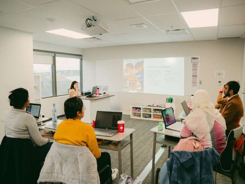 ECE students and instructor