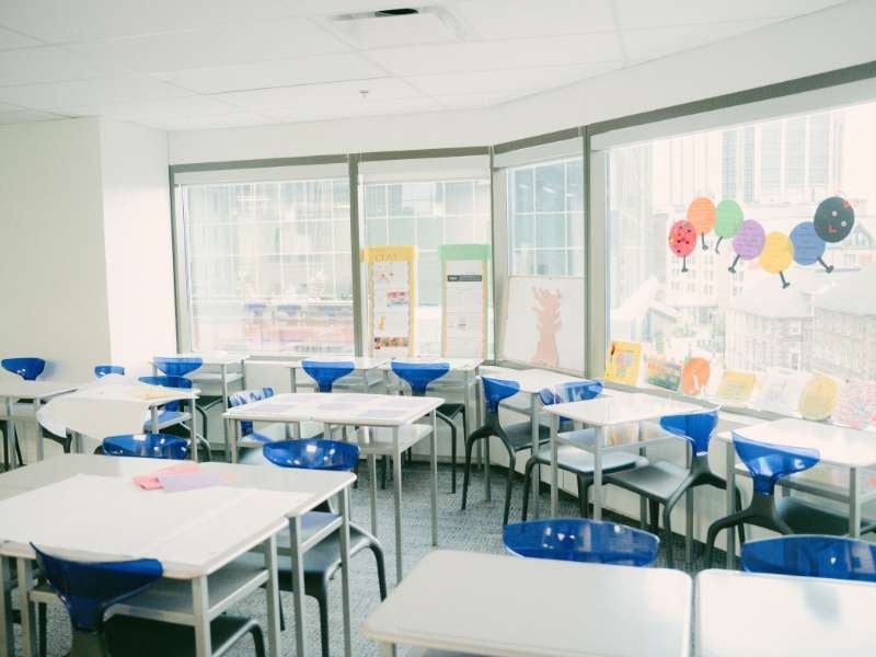 Bright and modern classroom